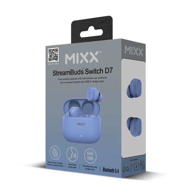 Mixx Audio StreamBuds Switch D7 Sky Blue True Wireless Bluetooth Earphones - 6