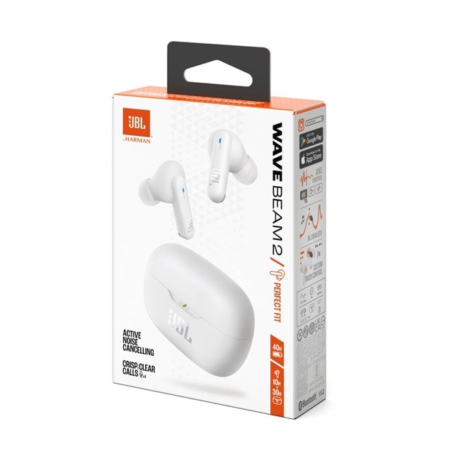 JBL Wave Beam 2 White Noise Cancelling True Wireless Bluetooth Earphones - 12
