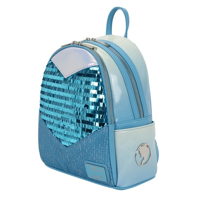 Frozen Elsa Glitter Sequin Cosplay Loungefly Mini Backpack - 2