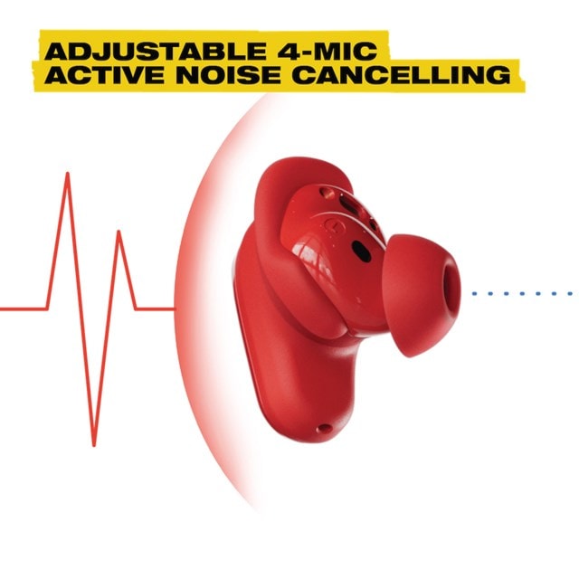 Skullcandy Method 360 ANC Plasma Red Active Noise Cancelling True Wireless Bluetooth Earphones - 7