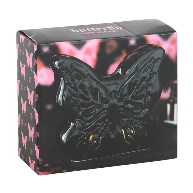 Black Cut-Out Butterfly Oil Burner - 4