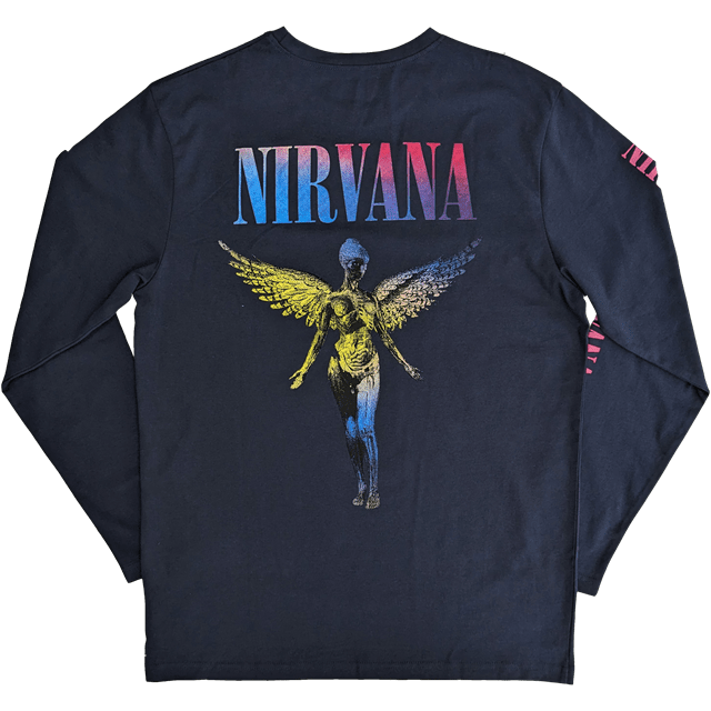 Angelic Gradient Nirvana Navy Long Sleeve Tee (Small) - 2