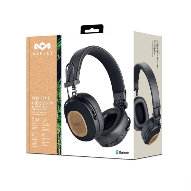 House Of Marley Positive Vibration Riddim Signature Black Bluetooh Headphones - 8