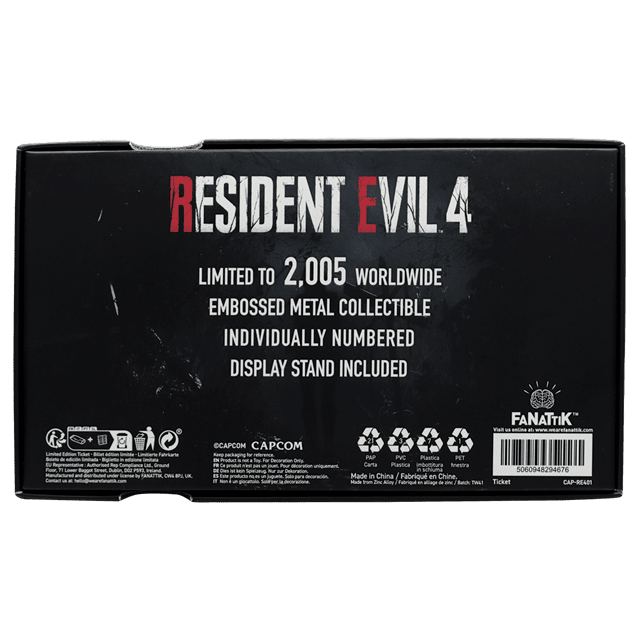 Resident Evil 4 Metal Exclusive Upgrade Ticket Replica - 7