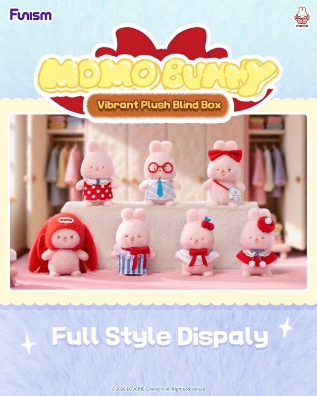 Momo Bunny Vibrant Wardrobe Plush Funism Blind Box - 2