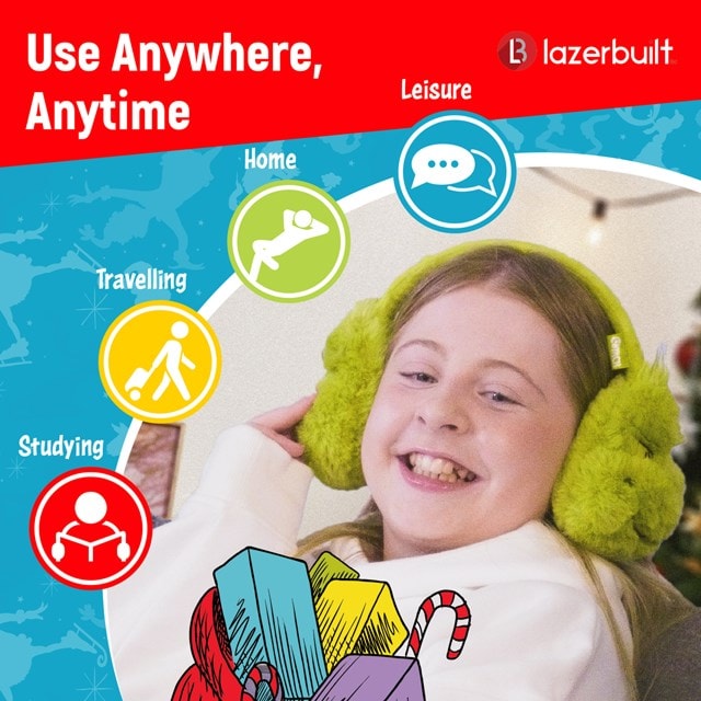Lazerbuilt Grinch Plush Bluetooth Headphones - 7