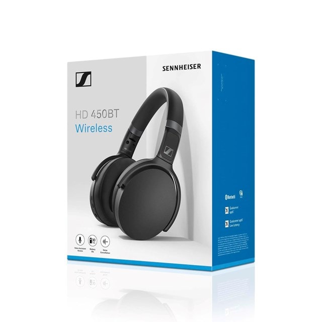 Sennheiser HD 450BT Black Active Noise Cancelling Bluetooth Headphones - 4