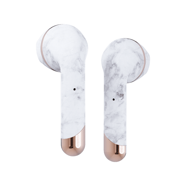 Happy Plugs Air1 Plus White Marble Earbud True Wireless Bluetooth Earphones - 4