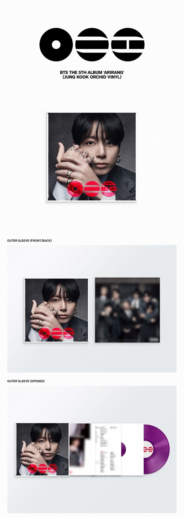 K-POP・アジア BTS ARIRANG JUNGKOOK BTS (방탄소년단) The 5th Album 'ARIRANG' (Jung Kook Orchid Vinyl