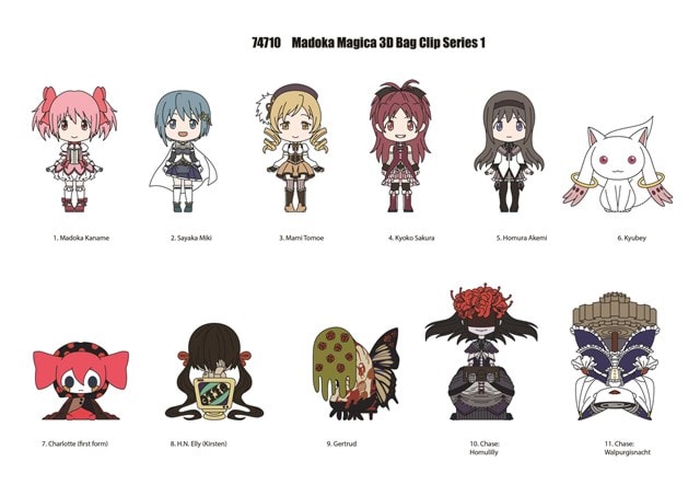 Madoka Magica Series 1 Bag Clips | HMV Store
