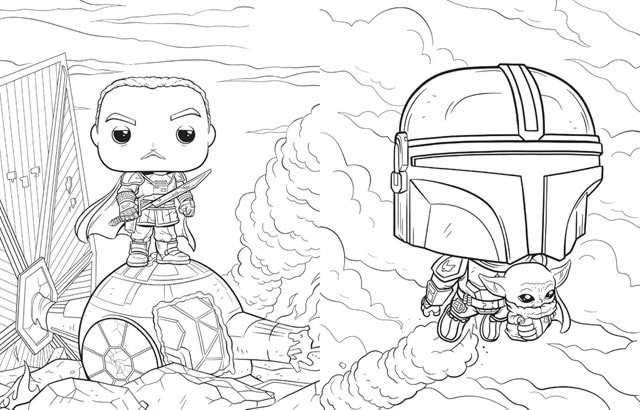 Star Wars: The Mandalorian: The Official Funko POP! Coloring Book By Austin Baechle - 4