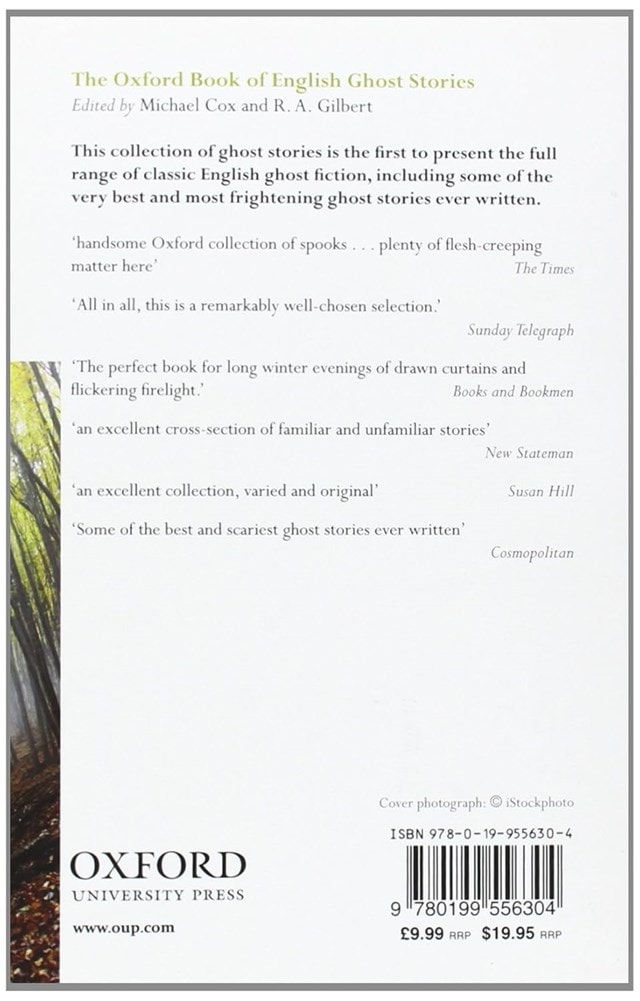 The Oxford Book Of English Ghost Stories Paperback Introduced By Michael Cox & R A Gilbert - 2