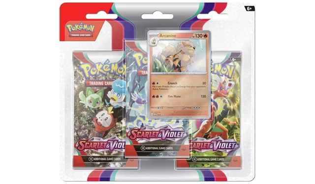 Scarlet & Violet 3-Pack Booster Display Pokemon Trading Cards Assortment - 1