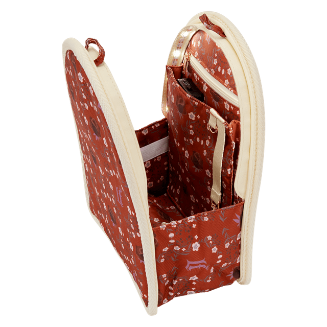 Cream & Red Floral Light-Up Loungefly Mini Backpack Insert Organizer - 2