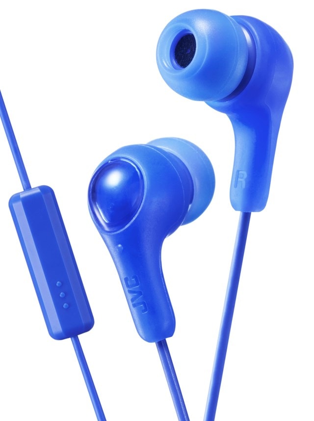 JVC Gumy Blue Earphones w/mic - 1
