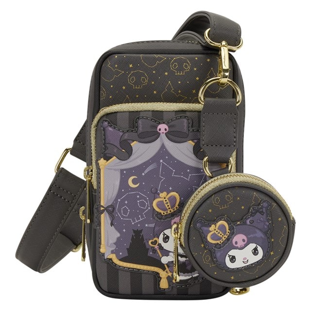 Kuromi 20th Anniversary Cell Phone Sanrio Loungefly Crossbody Bag With Coin Bag - 5