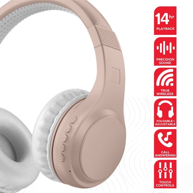 Rock Rock BT On-Ear Rose Gold Bluetooth Headphones - 2