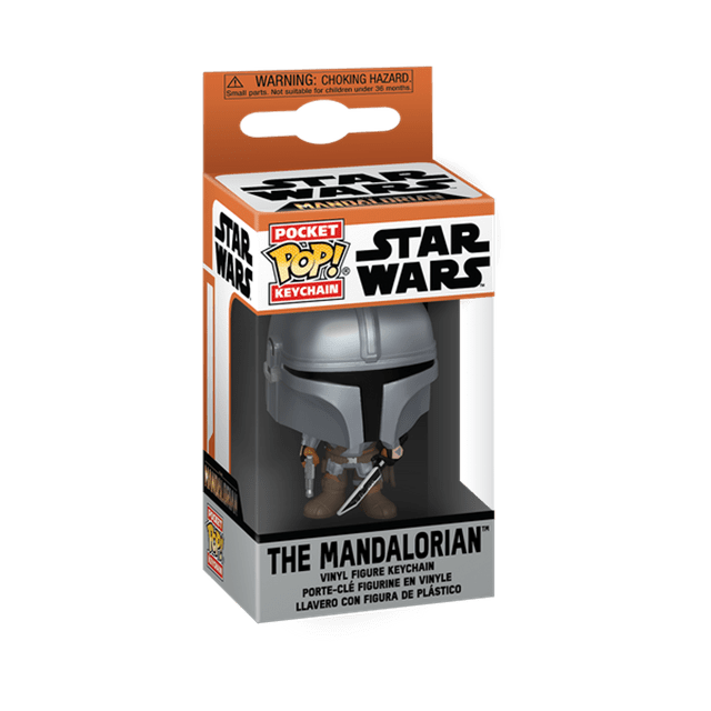 Mandalorian With Darksaber Star Wars Pop Vinyl Keychain - 2