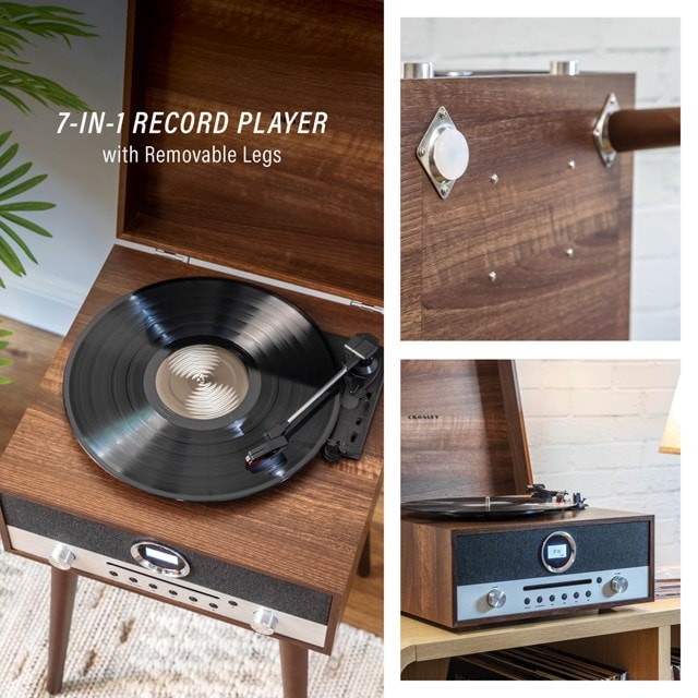 Crosley Nash Walnut Turntable with CD Player & AM/FM Radio - 2