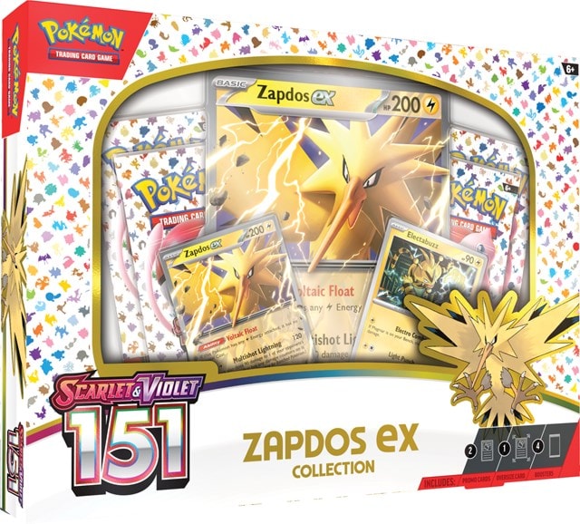 Pokémon TCG 151 Scarlet & Violet Zapdos Ex Collection Box Trading Cards - 2