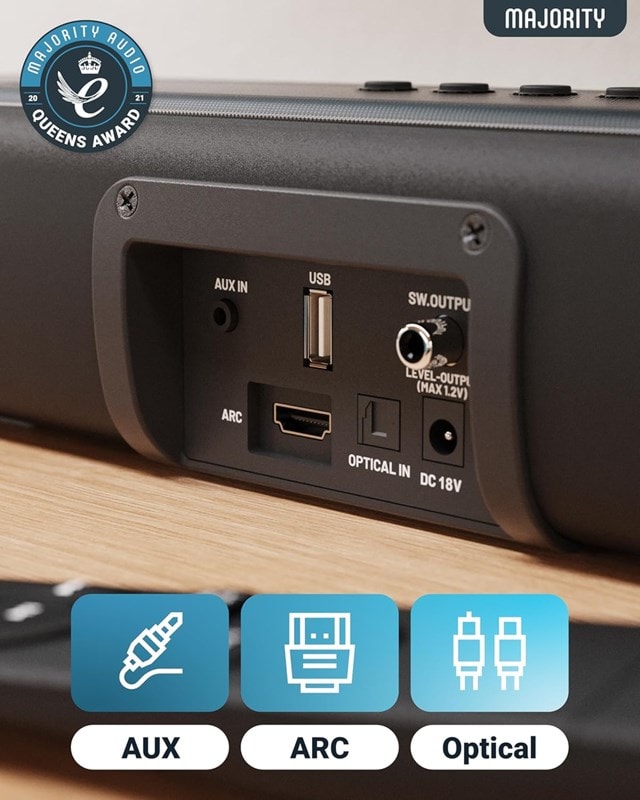 Majority Naga 40 Black Bluetooth Soundbar - 5
