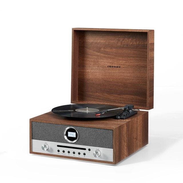 Crosley Nash Walnut Turntable with CD Player & AM/FM Radio - 15