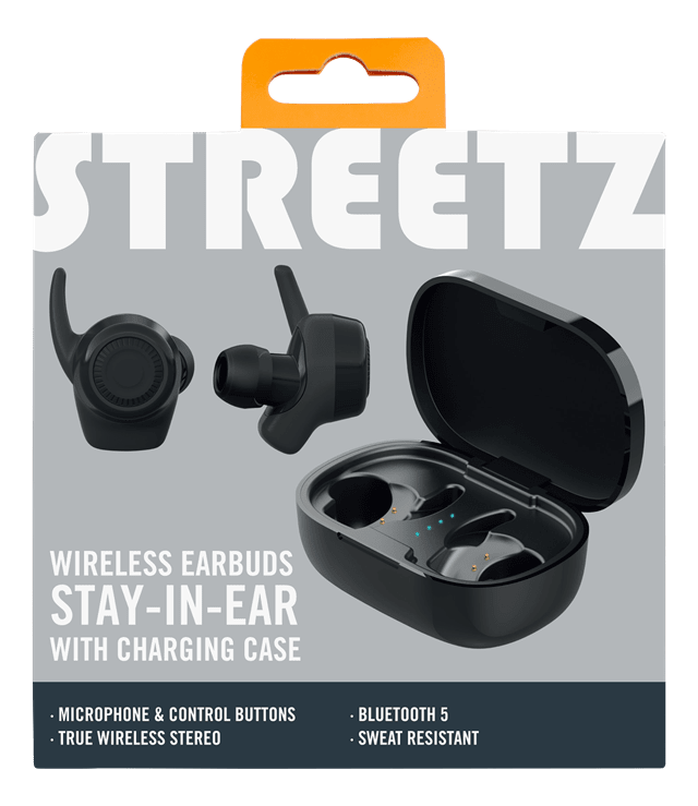 Streetz TWS-112 Sport Black True Wireless Bluetooth Earphones - 5