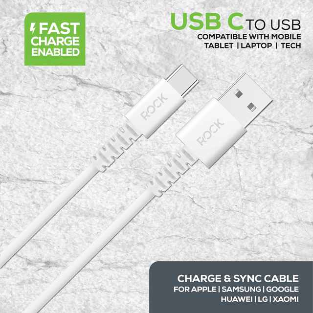 Rock White USB-C Cable 3M - 3