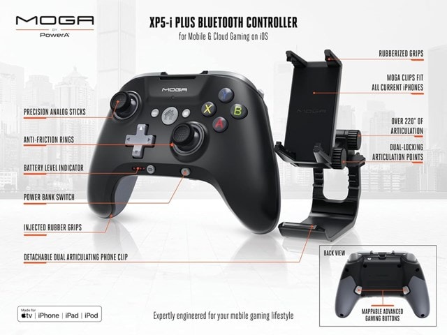 PowerA MOGA XP5-i Plus Bluetooth Controller for Mobile & Cloud Gaming on iOS - 2