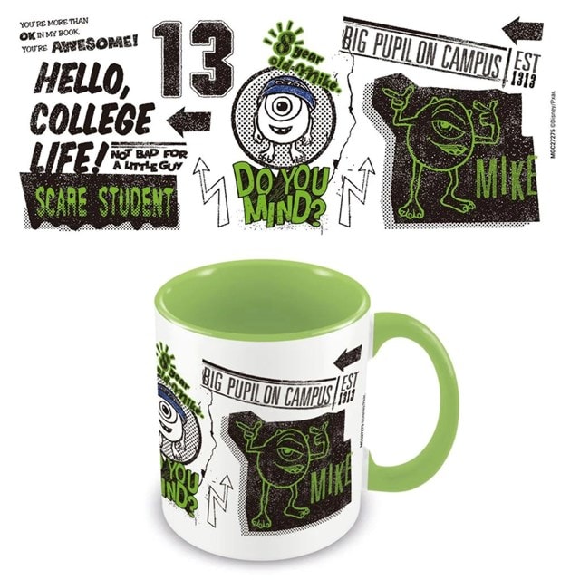 Mike Wazowski Monsters Inc Lime Coloured Inner Mug - 1