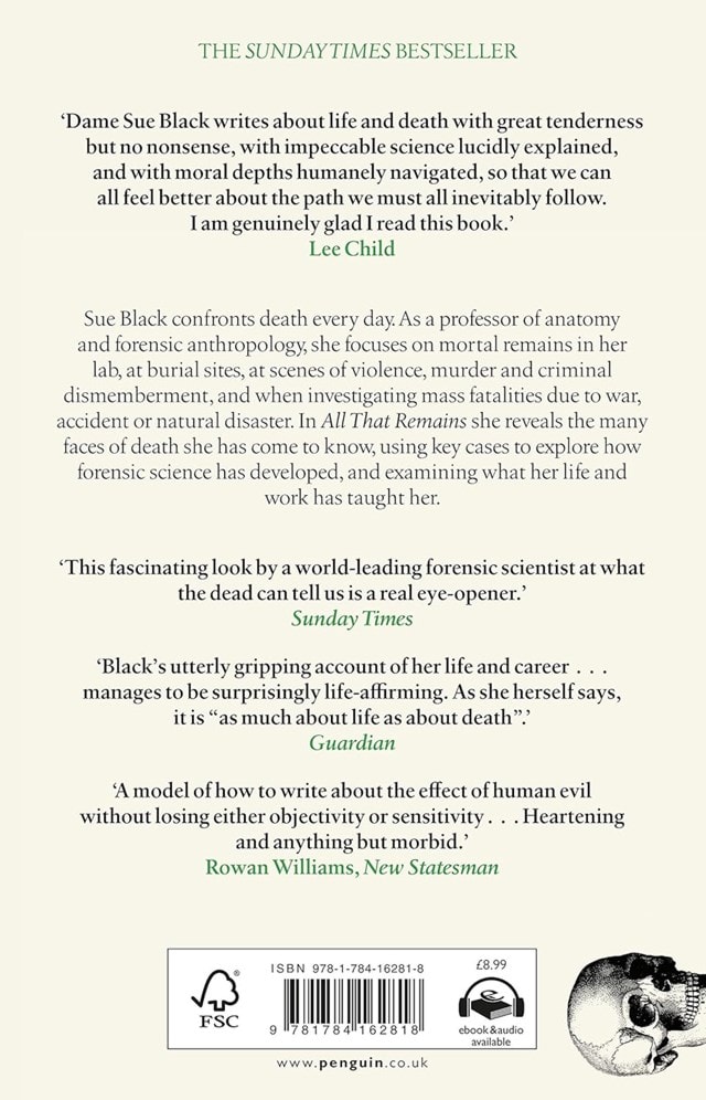 All That Remains: A Life in Death Paperback By Sue Black - 2