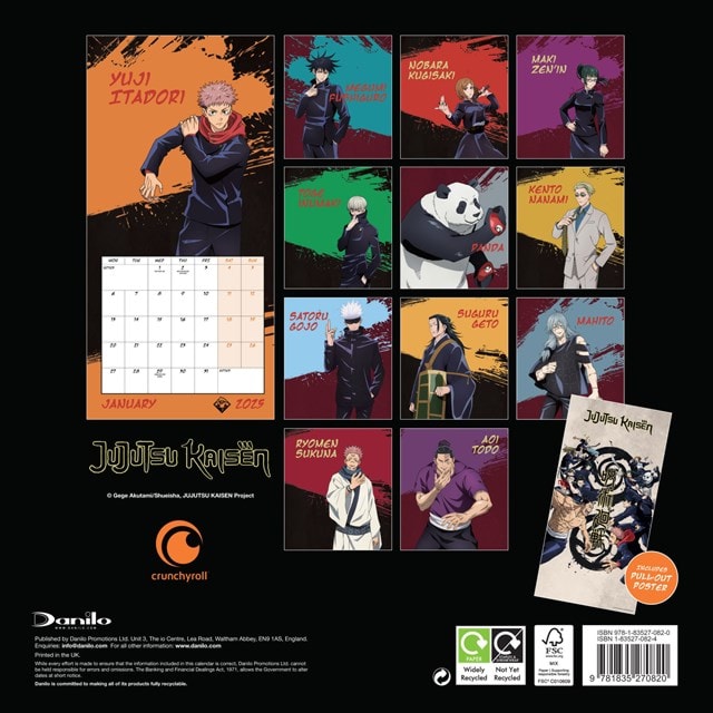 Jujutsu Kaisen 2025 Square Calendar - 2