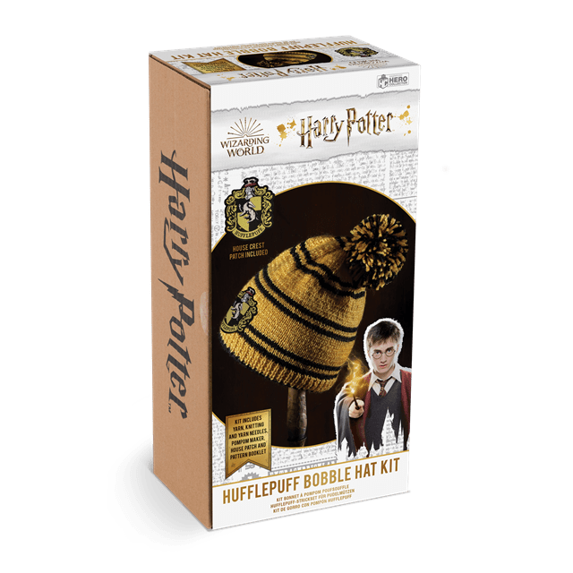Harry Potter: Hufflepuff Bobble Hat Kit: Knit Kit: Hero Collector - 4