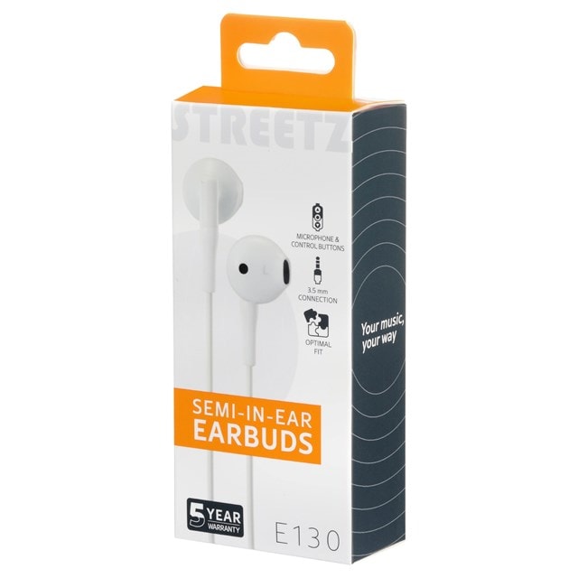 Streetz E130 White Earphones - 5