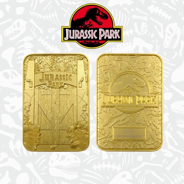 Jurassic Park: Entrance Gates Gold Metal Collectible - 1