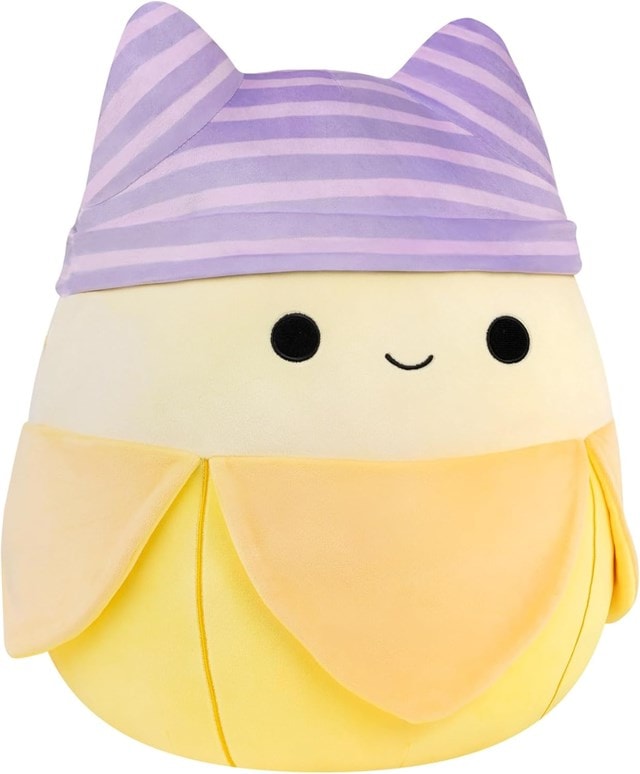 16'' Junie Yellow Banana With Purple Striped Cat Beanie Squishmallows Plush - 2