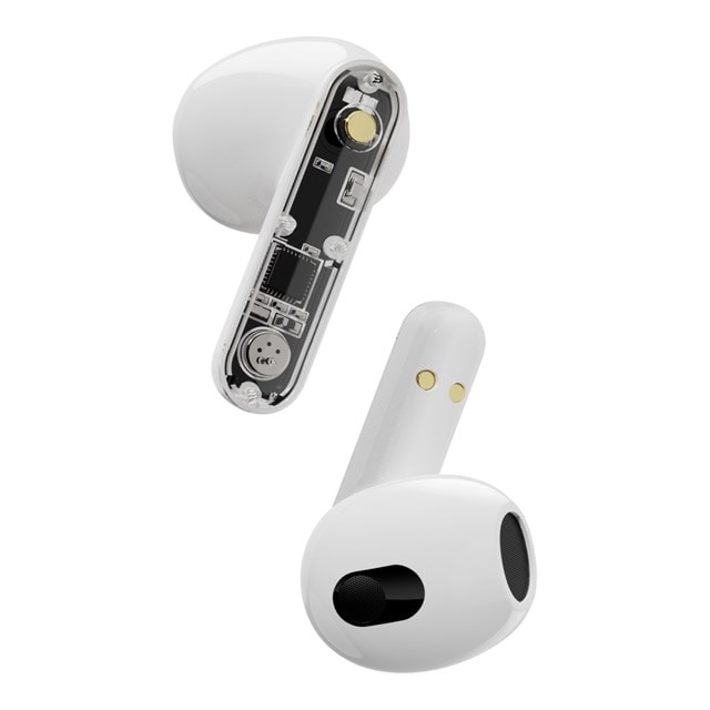Streetz T150 Transparent White True Wireless Bluetooth Earphones - 2