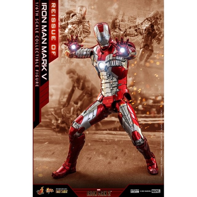 1:6 Iron Man Mark V - Mms Diecast Hot Toys Figurine - 2