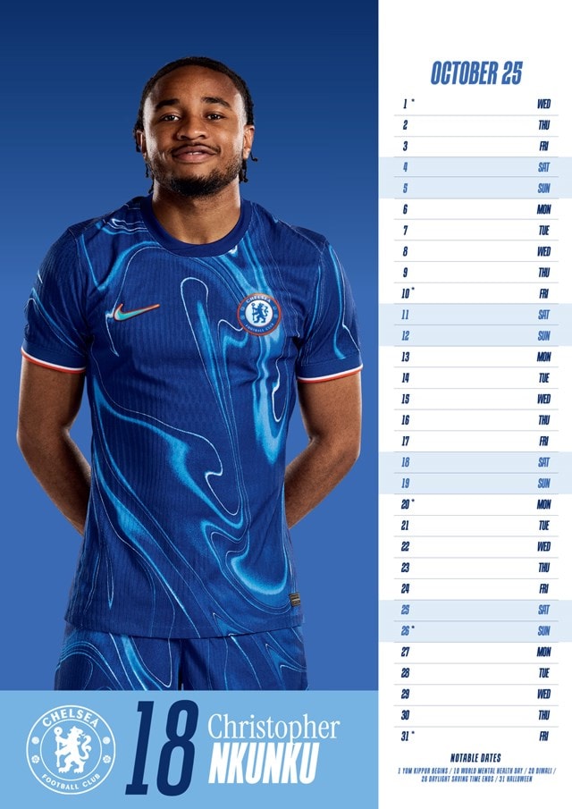 Chelsea FC 2025 A3 Calendar - 2