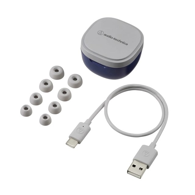 Audio Technica ATH-SQ1TW Navy/Red True Wireless Bluetooth Earphones - 5