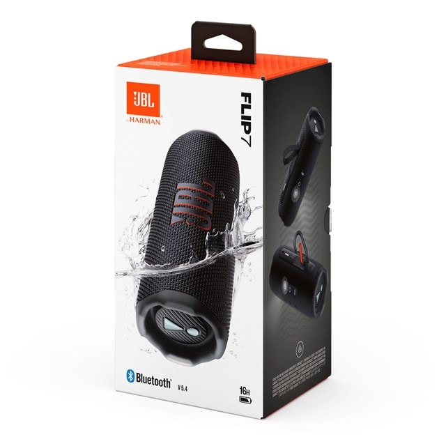 JBL Flip 7 Black Bluetooth Speaker - 12