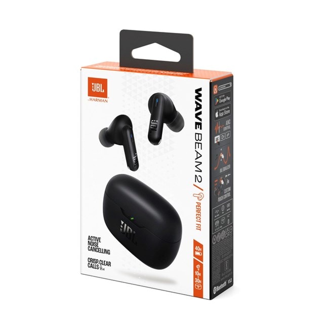 JBL Wave Beam 2 Black Noise Cancelling True Wireless Bluetooth Earphones - 12
