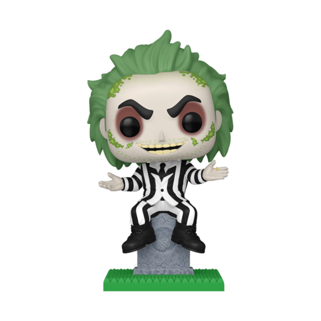 Beetlejuice On Tombstone 1757 Beetlejuice Glow In The Dark Funko Pop Vinyl Plus - 1