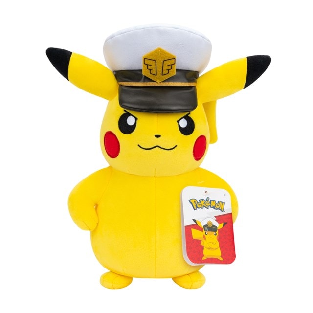 8" Captain Pikachu Pokemon Plush - 5