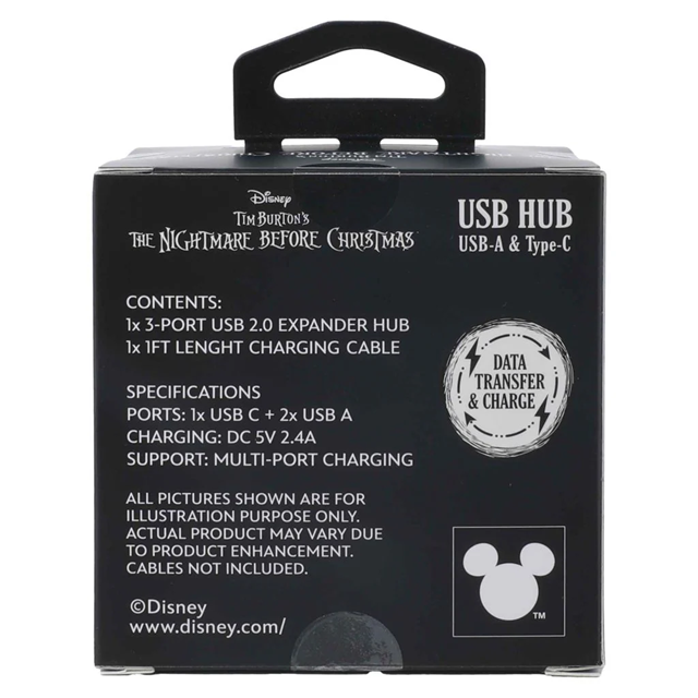 Nightmare Before Christmas Jack Web Multi-Port Charging Hub - 5