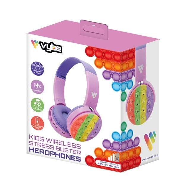 Vybe Stress Buster Purple Kids Headphones - 7