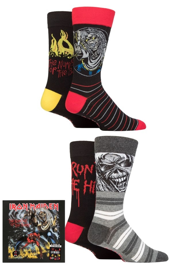 Iron Maiden Number Of The Beast (7-11 Mens) Socks Gift Box - 1