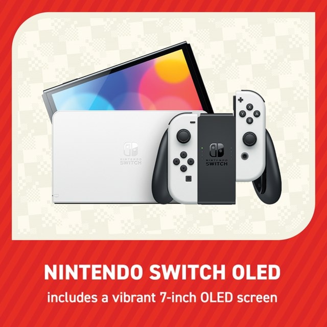 Nintendo Switch Console OLED Model (White) + Super Mario Bros. Wonder + 12 Months NSO - 3