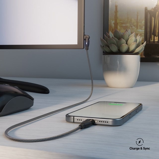 SBS 180° Flexy Braided Black USB-C to USB-C Cable 1m - 8