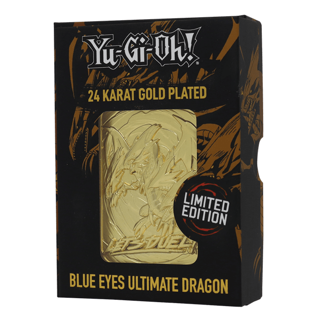 Yu-Gi-Oh! Blue Eyes Ultimate Dragon: 24K Gold Plated Ingot Collectible - 1